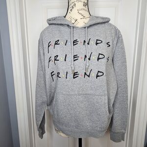 FRIENDS H&M Hoodie Sweatshirt Gray FRIENDS Graphics Women's Size M